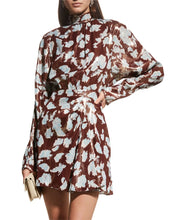 Load image into Gallery viewer, Tanya Taylor Hannah Floral Silk Lame Mini Dress
