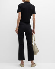 Load image into Gallery viewer, Grey/Ven Cropped Pintuck Flare Pants - Black
