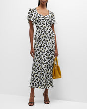 Load image into Gallery viewer, DVF Aurora Dress Graphic Flower Ivory
