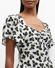 Load image into Gallery viewer, DVF Aurora Dress Graphic Flower Ivory
