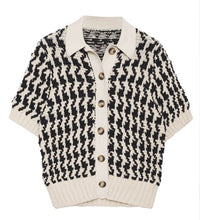Load image into Gallery viewer, Anine Bing Tommy Cardigan- Black and Cream Houndstooth
