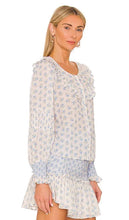 Load image into Gallery viewer, Love Shack Fancy Goldie Blouse Powder Blue
