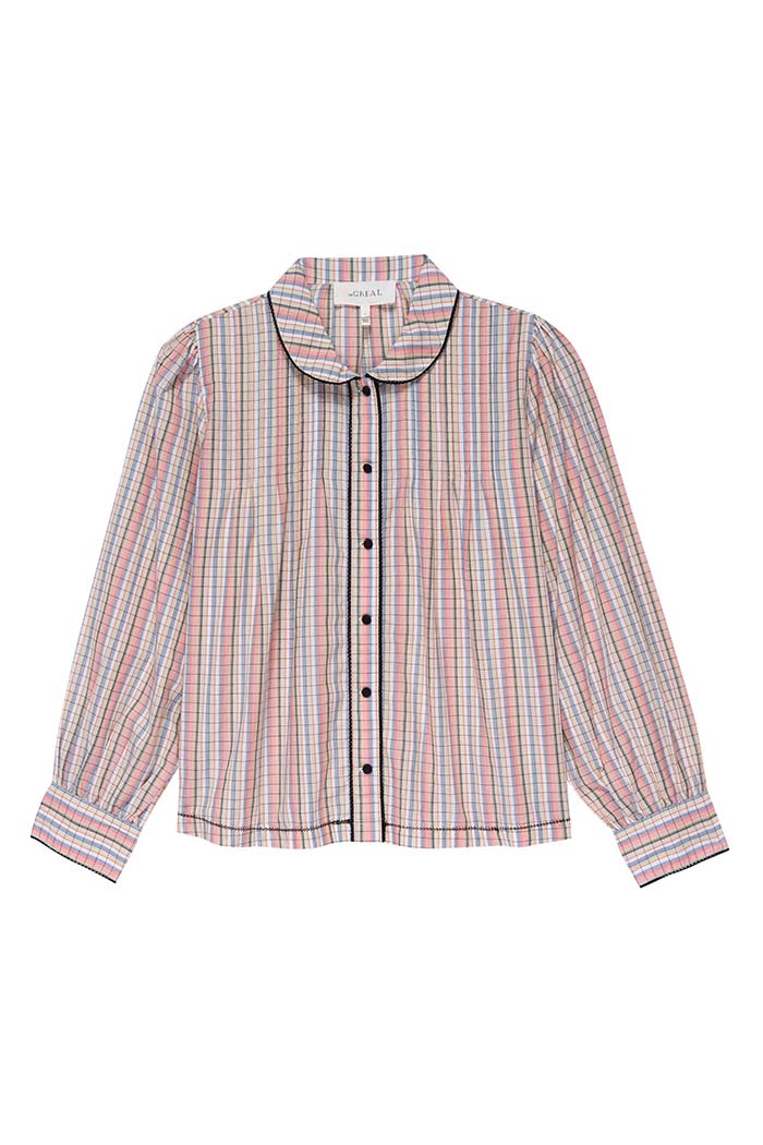 The Great River Banks Top- Pastel Plaid